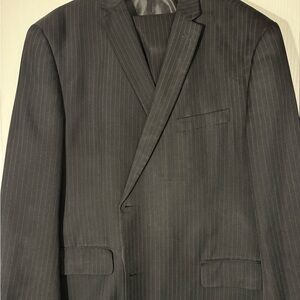 Black pinstripe suit, 54 long